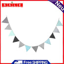 INS Nordic Cotton Fabric Flags Blue Gray Pennant for Party Wedding Decoration
