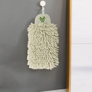 Soft Chenille Hand Towel Kitchen Bathroom Super Absorbent Towels (Green) Newly