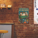 Garden Cat Metal Plate Tin Sign Plaque Poster for Bar Club Cafe Home (C) Newly