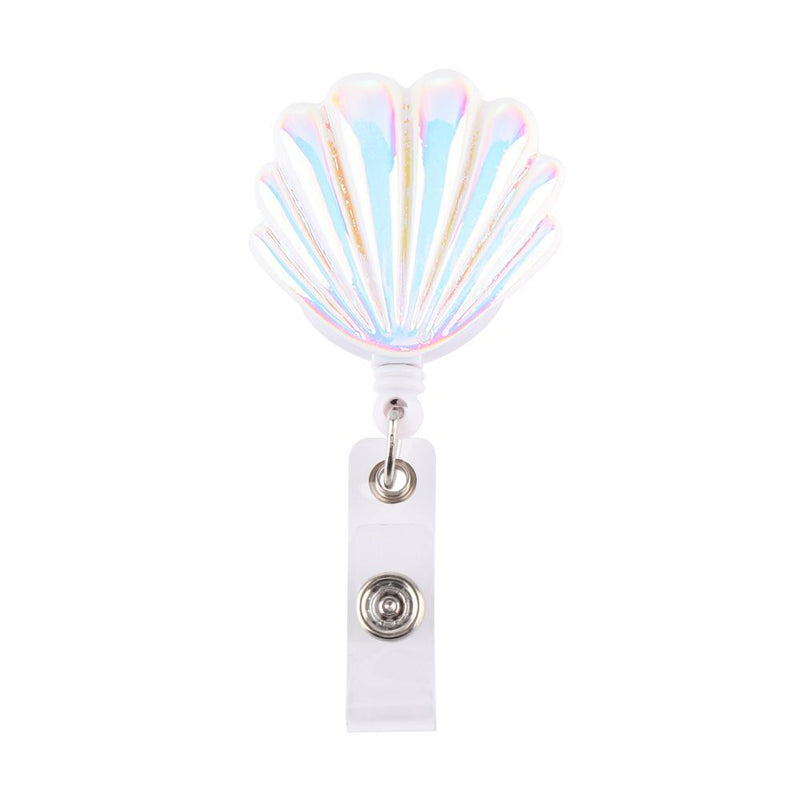 Exhibition Chest Cards Key Ring Retractable Shell Shape Badge Holder Lanyards