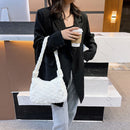 Women Plush Fur Flower Pattern Shoulder Bag Winter Small Armpit Bag (F)