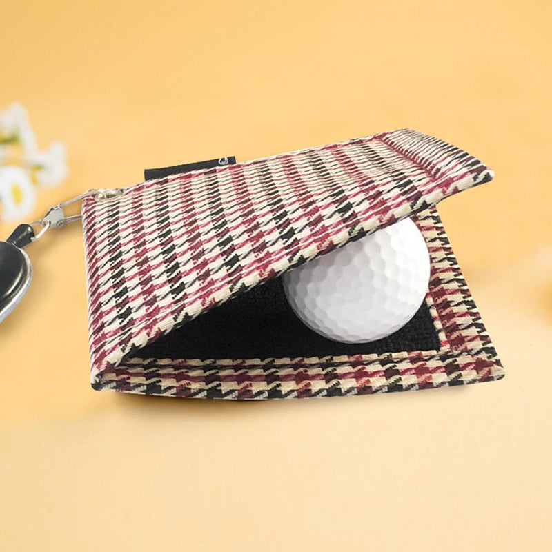 Golf Ball Cleaning Towel Golf Club Head Wiping Cloth Cleaner Tool (Red)