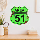 Area 51 Shield Shape Metal Plate Tin Sign Poster Plate for Bar Club Iron Paints