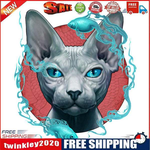 5D Diamond Painting Hairless Cat Full Round Drill Mosaic DIY Rhinestone Art