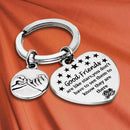 Steel Key Chain Keyring Heart Good Friend Message Giftes Friend Beast N1D5