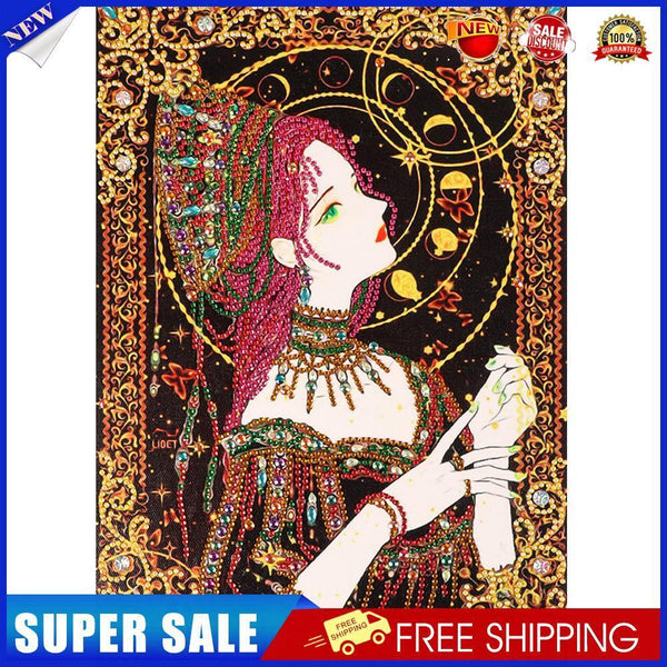 Divination Girl DIY Part Drill Special-shaped Diamond Painting Mosaic Kit