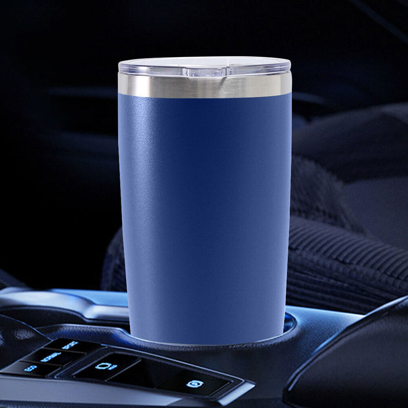 Thermal Car Mug Cup Stainless Coffee Vacuum Insulated Water Bottle (Blue) Newly