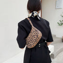 Retro Plaid Print Nylon Shoulder Bags Women Underarm Tote Handbag (Leopard)
