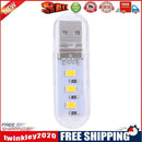 Mini Portable USB Book Light Bright Reading Lamp for Laptop (Yellow 3LED)