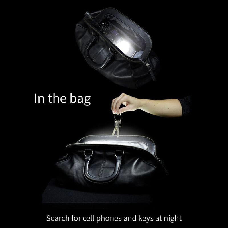 LED Bag Purse Lamp Handbag Atmosphere Lights Decor with Keychain (Round)