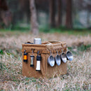 Wide Mouth Tool Bag - Large Capacity Camping Containers Storage (Sand) Newly