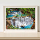 Waterfall Scenery Canvas Painted Oil Paint By Numbers DIY Wall Art Modern Decor