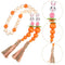 DIY Rabbit Farmhouse Rustic Beads Easter Tassel Easter Wood Beads Tassel