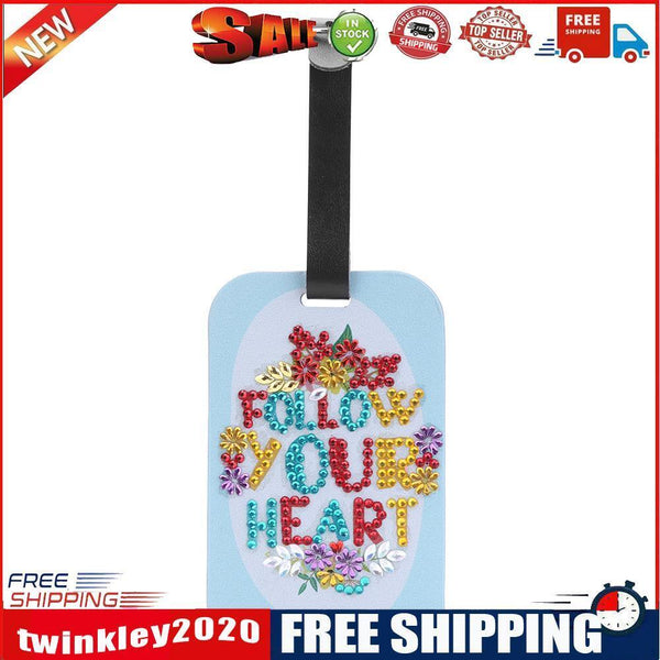 DIY Special Shaped Diamond Painting Letter Flower Leather Boarding Pass