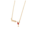 Personalized design Jewelry Wine Bottle Cup Necklace Pendant clavicle chain