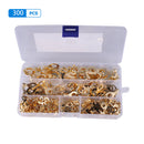 M5/M6/M8/M10 Copper Terminals Ring Lugs Wire Crimp Connector Kit (300pcs) Newly