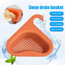 Colander Sink Strainer Kitchen Sink Shelf Faucet Hanging Basket (Orange)