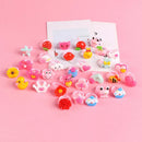 50pcs Plastic Kids Cartoon Colorful Children Ring Girl Birthday Party Gift