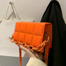 Women PU Leather Crossbody Bag Female Solid Color Small Designer Clutch Bag