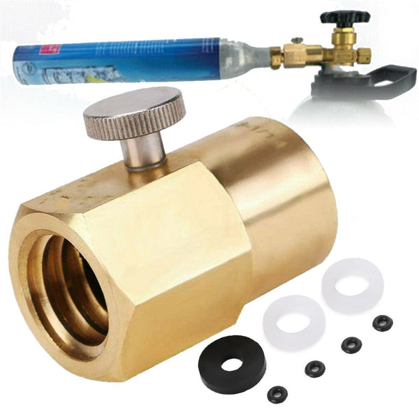 with Bleed Valve TR21-4 to W21.8-14 Cylinder Refill Adaptor For Sodastream
