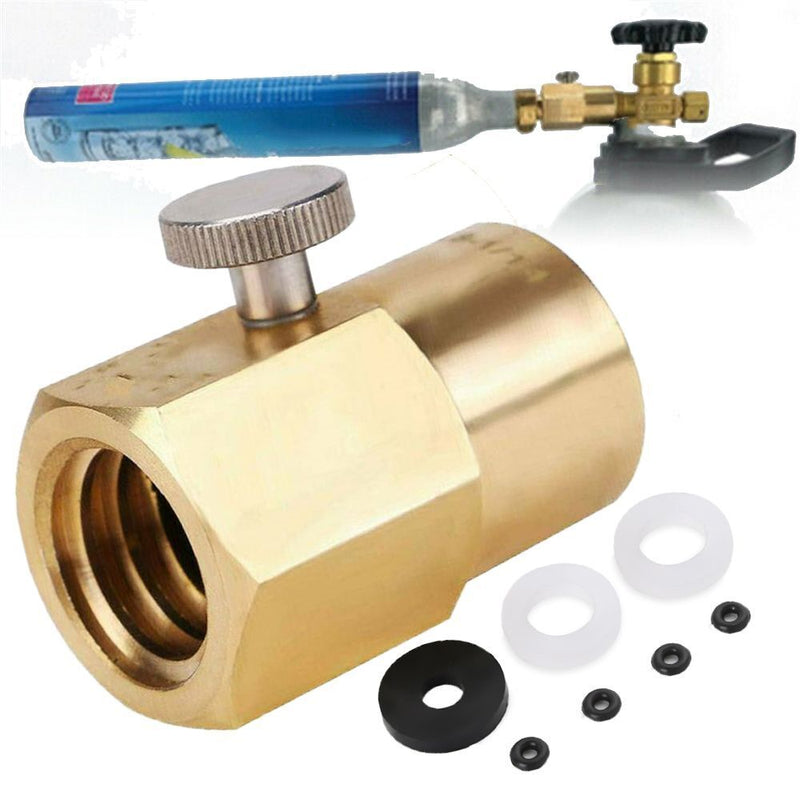 with Bleed Valve TR21-4 to W21.8-14 Cylinder Refill Adaptor For Sodastream