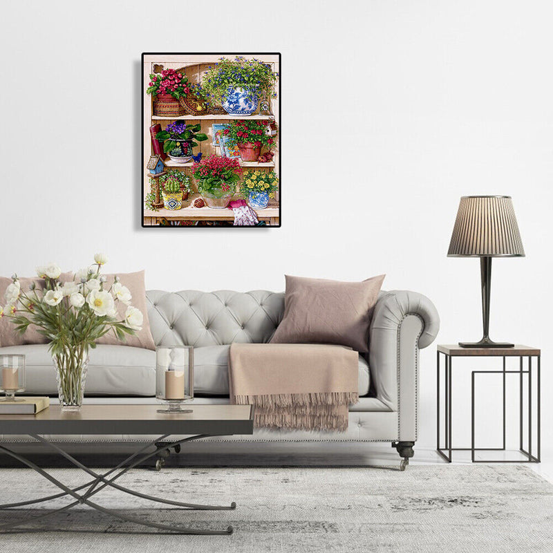 Digital Oil Painting By Number Flower Modern DIY Hand Painted Wall Decor