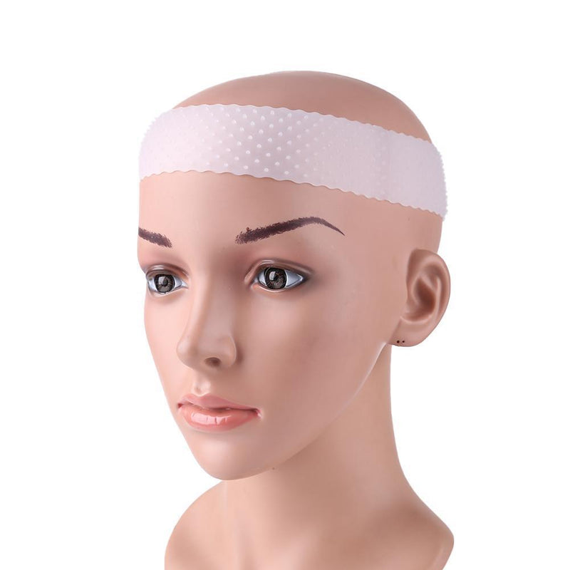 Silicone Transparent Wig Hair Band Grip Anti-Slip Elastic Headband (White)