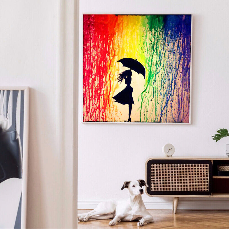 Rhinestone Picture DIY 5D Full Round Drill Umbrella Girl Diamond Painting Kit
