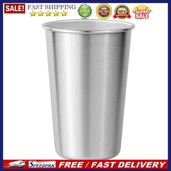 500ml Stainless Steel Cup Metal Beer Tumbler Stackable Drinking Coffee Milk Mug
