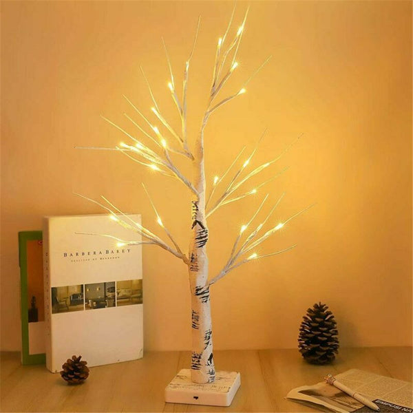 Eggs White LED Light Up Birch Tree Lights Christmas Simulation Tree Lights