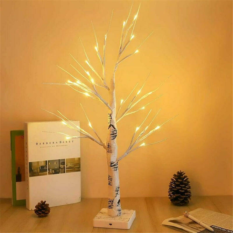 Eggs White LED Light Up Birch Tree Lights Christmas Simulation Tree Lights
