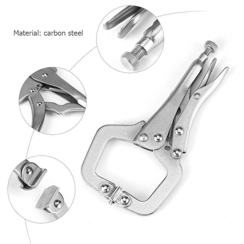 Multi-functional Carbon Steel Flat Locking Grip Vise Pliers C Clamp (6in) Newly
