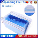 Accordion File Folder 13 Pocket Document Organizer for Students Sorting Sup