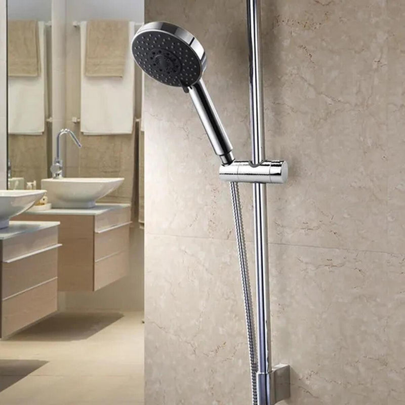 25mm Shower Head Holder Rail Slider Bracket Kit Tool Chrome Adjustable Bathroom: