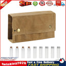 9pcs Camping Small Spice Bottles Set with Storage Bag Glass Jars (Khaki) Newly