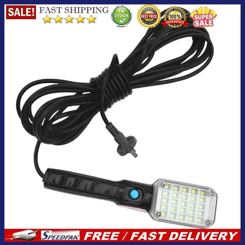 AC 220V Handheld Magnetic LED Car Inspection Lamp Work Light Torch w/ Hook