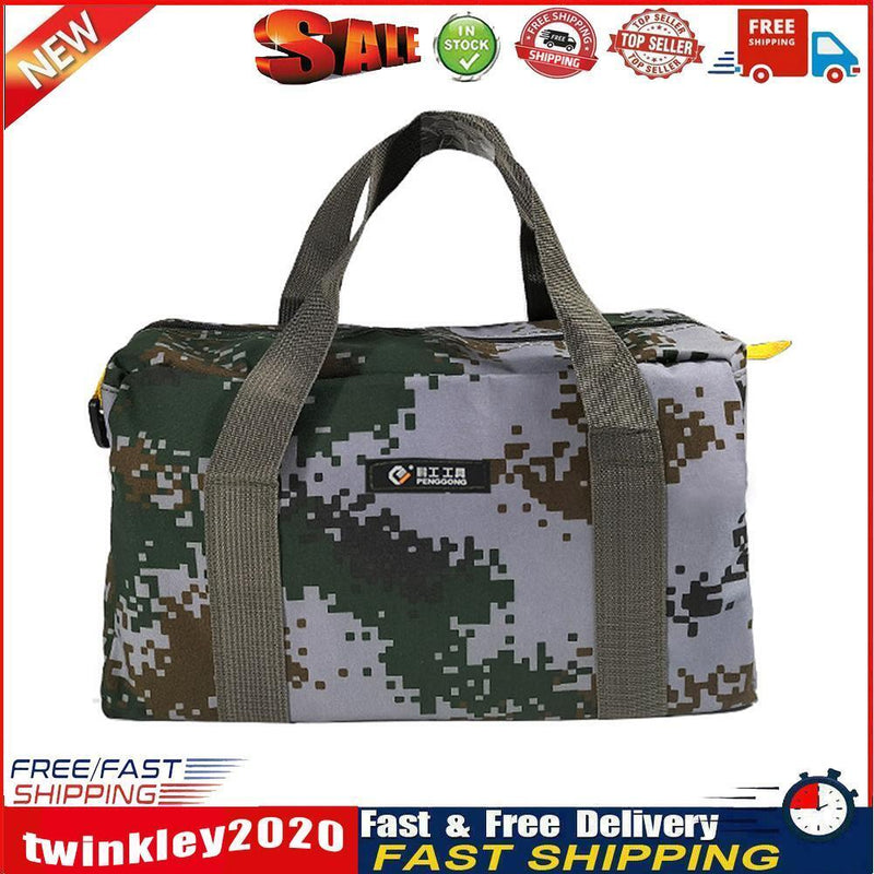 Tool Bag Camouflage Canvas Electrician Toolkit Waterproof Pouch (14 in) Newly