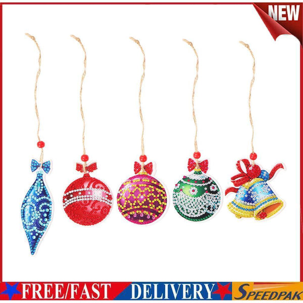 Double-side 5D Diamond Painting DIY Hanging Christmas Trees Pendant (GP010) #F