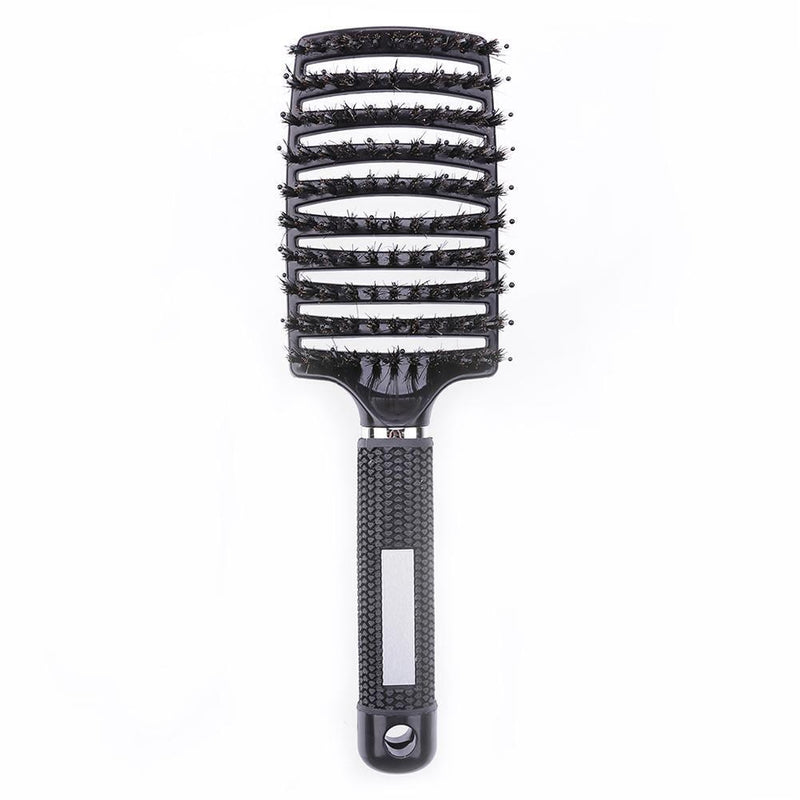 Folding Hair Comb Anti Static Plastic Foldable Beard Pocket Brush (Black)