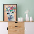 5D DIY Full Round Drill Diamond Painting Wreath Alpaca Mosaic Rhinestone Drawing