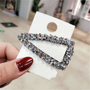 Rhinestone Geometric Barrette Crystal Hair Clips Hairgrip Triangle Hairpins