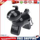 Dog Shaped Voice Control LED Key Finder Locator Key Chain Whistle (Black)