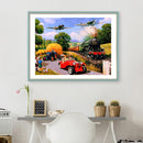 Full Round Diamond Painting DIY Kit Farm Truck 5D Rhinestone Mosaic Art Picture