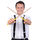 1 Pair Anti-slip 5A Music Band Maple Wood Oval Tip Drum Sticks (Yellow) Newly
