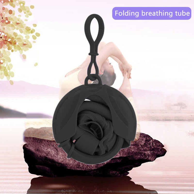 Silicone Foldable Snorkel Tube Wet Breathing Tube Men Women Snorkeling Supp