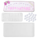 Keychain Car Plate NumberShape Phone Number Silicone Mold Number Casting Molds