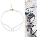 Charm Minimalist Jewellery Leather Necklace Velvet Chain Round Ring Choker