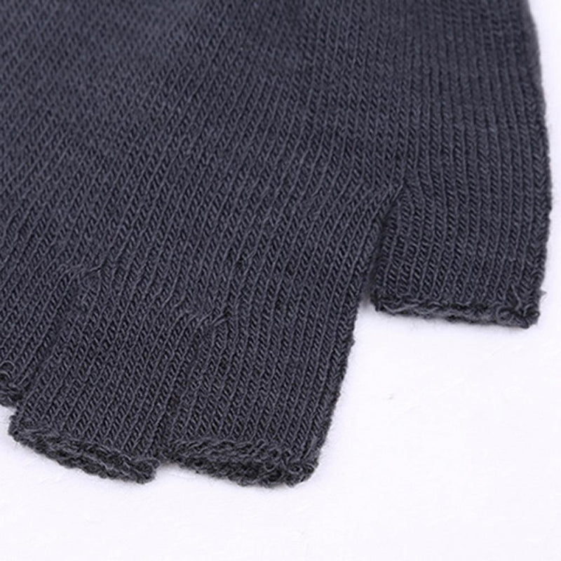 Winter Solid Knit Knitwear Finger Gloves Half Finger Mitten