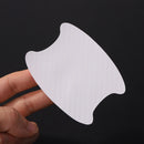 4pcs Carbon Fiber Car Exterior Door Handle Cup Protector Stickers (White) Newly