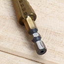 Practical Unique Titanium Coated 3-13MM 11Step Drill 1/4" HSS Sec